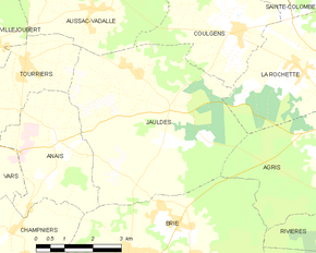 Poziția localității Jauldes