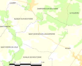 Mapa obce Saint-Georges-de-Longuepierre