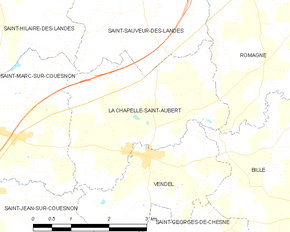 Poziția localității La Chapelle-Saint-Aubert