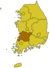 Чолла-Пукто на карте Южной Кореи