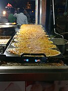 Masala dosa at a street food center in Hyderabad.