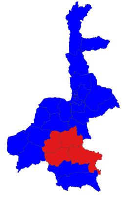 Location of Meiktila district in Mandalay region