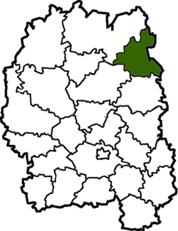 Raion location in Zhytomyr Oblast