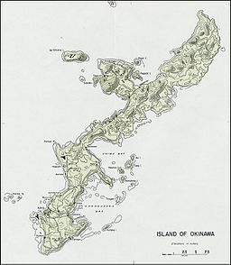 Karta över Okinawa hontō