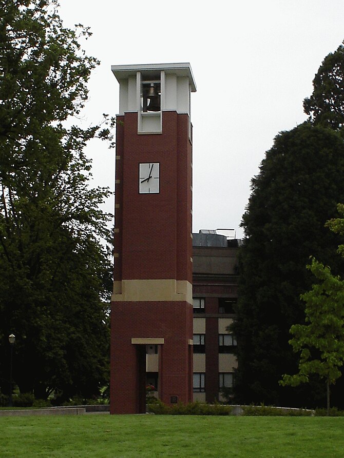 Bell tower at Oregon State University.
