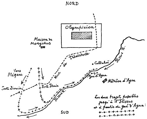 Plan de la promenade de Phèdre et Socrate.