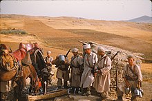 French officer and native Spahi during the Algerian War in the 1950s Point d'eau.jpg