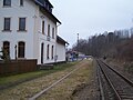 Bahnhof Raschau (b Schwarzenberg/Erzgeb), Blick in Richtung Schwarzenberg (2016)