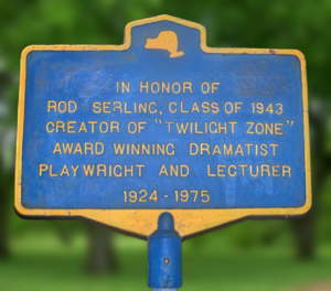 Binghamton, New York, memorial sign for Rod Se...