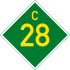 C28 road shield}}