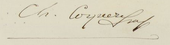 Signature de Charles Coquerel