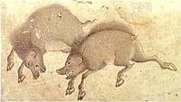 Study of Boars at battle