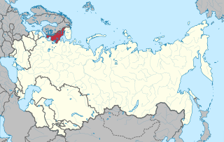Kart over Den karelo-finske sosialistiske sovjetrepublikk