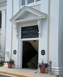Mess hall entrance, Staunton Military Academy, Staunton, Virginia