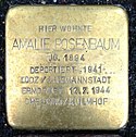 Stolperstein Kleve Hagsche Straße 27 Amalie Rosenbaum