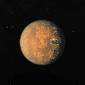 TRAPPIST-1dの想像図 （2017年2月時点の観測データに基づいたもの）
