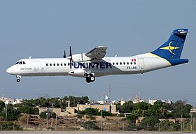 TS-LBB, l'ATR 72 de Tuninter impliqué dans l'accident, ici photographié en août 2004.