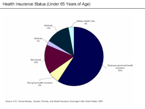 English: U.S. Health Insurance Status (Under 65)