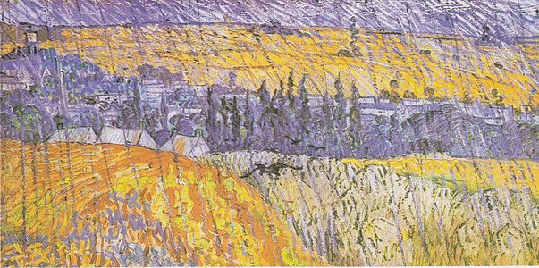 Vincent van Gogh, Pejzaż Auvers w deszczu, 1890