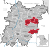 Lage der Verwaltungsgemeinschaft Neunburg vorm Wald im Landkreis Schwandorf