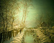 Teli verofeny ("Winter Sunshine") by Laszlo Mednyanszky, early 20th century Winter Sunshine.jpg