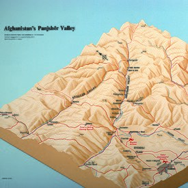 Modelo en 3D del valle de Panjshir