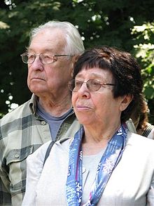 Joanna Olczak-Ronikier with Andrzej Wajda in 2008