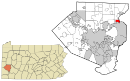 Allegheny County Pennsylvania incorporated and unincorporated areas Springdale township highlighted.svg