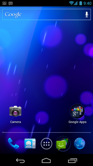Screenshot of Android 4 on Galaxy Nexus