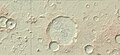 Tampilan peta topografi Kawah Arrhenius di Eridania Planitia.
