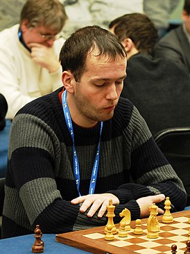 Артур Нейкшанс на чемпионате Европы по быстрым шахматам в Варшаве в 2012 году