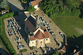 Église et cimetière d'Aubigny.