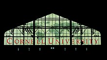 The interior windows of Barton Hall, an on-campus field house Barton Hall, Cornell University.jpg