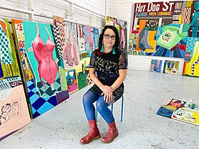 Jonna Pedersen i sit atelier - legeHUSET Rødovre