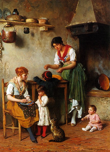 :Blaas Eugen von A Helping Hand 1884 Oil On Panel.jpg