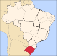 Ligging van Rio Grande do Sul in Brasilië