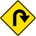 Hairpin curve to right