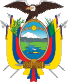 Escudo del Ecuador con el río Guayas.