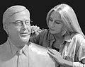 Congressman Bill Thomas clay bust in-progress. Bronze bust was placed at the William Thomas Airport Terminal, Bakersfield, California.