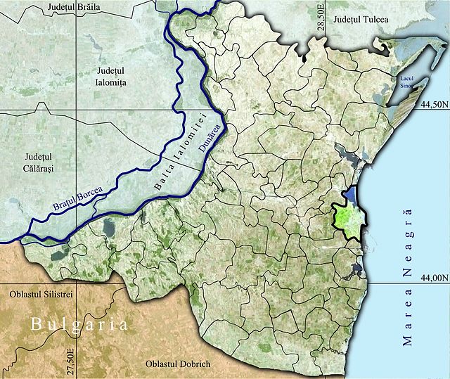 Constanța pe harta județului Constanța
