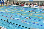 Schwimm- und Sprunghalle im Europasportpark