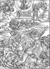 ანგელოზების ბრძოლა 1497-1498, გრავიურა ხეზე, კუნსტჰალე