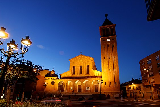 Accèssit a la millor fotografia: vista notcurna de l'església de Mollerussa. CC BY SA AntonTaa