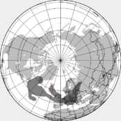 Situación de la nube de ceniza volcánica el 20 de abril, 18:00 UTC.