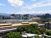 圓山駅から見たスタジアムの様子