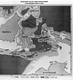 Geplande route van de expeditie