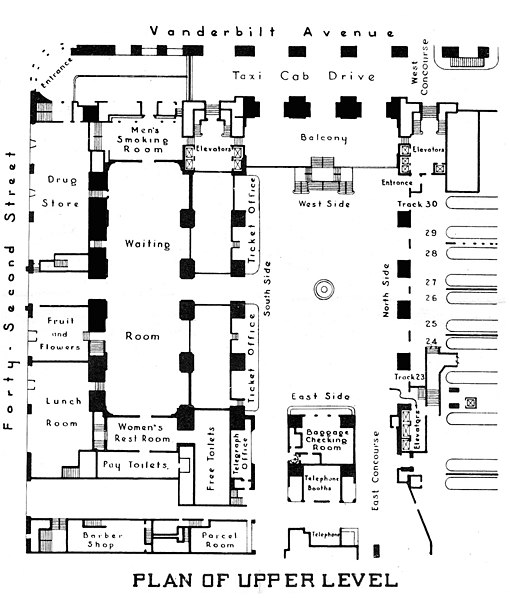 Grand Central Terminal Upper Level Floor Plan