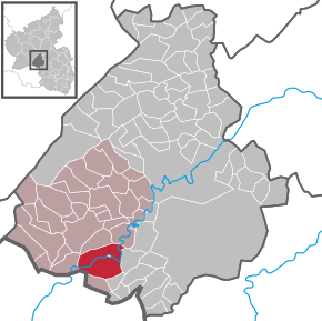 Poziția Hoppstädten-Weiersbach pe harta districtului Birkenfeld