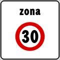 Start of a 30 km/h zone