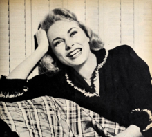 Janet Leigh (pictured in 1955) received an Oscar nomination and won a Golden Globe for her performance in the film. Janet Leigh, 1955.png